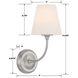 Sylvan Bath Sconce Wall Light in Brushed Nickel