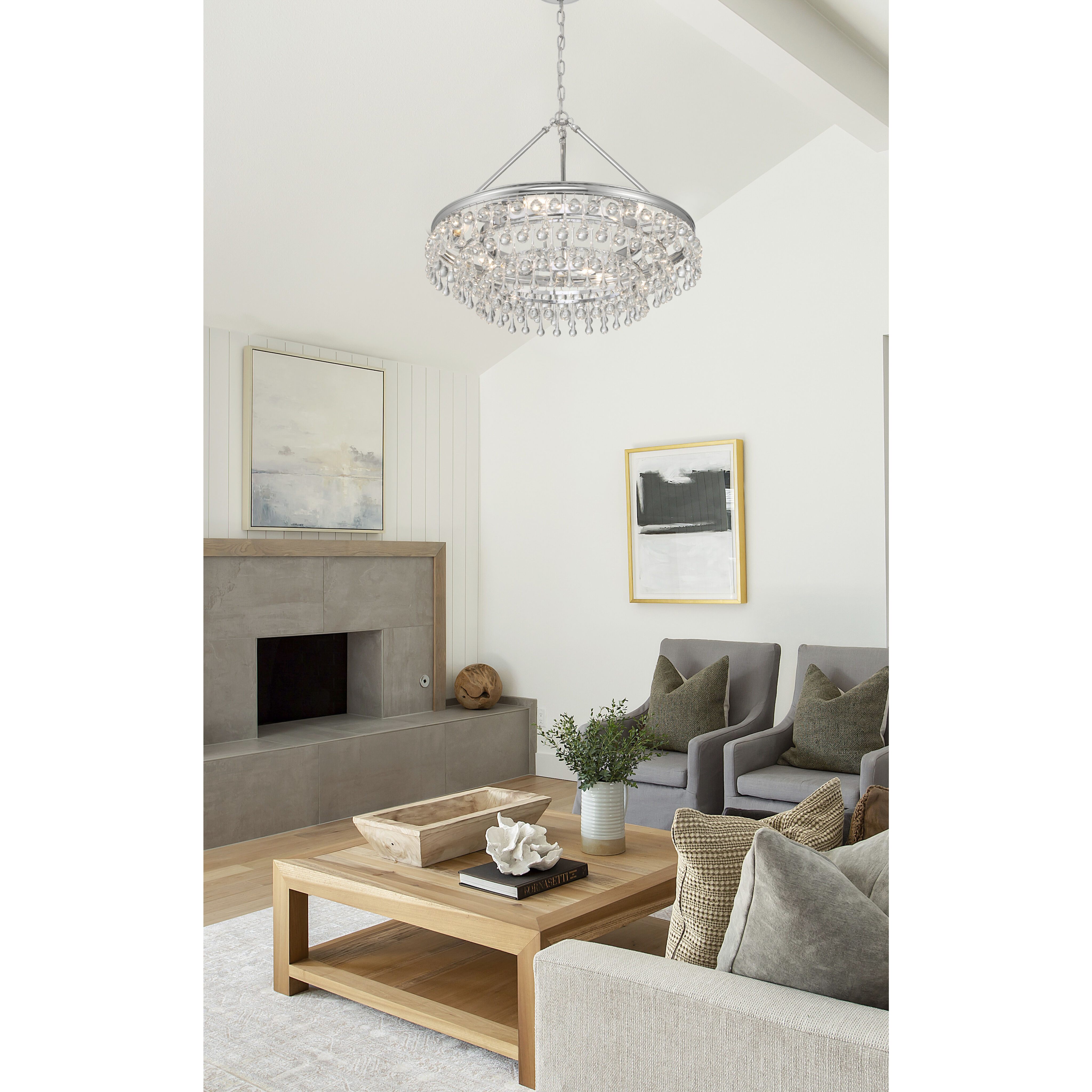 Calypso 6 Light 25 inch Polished Chrome Chandelier Ceiling Light