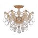 Maria Theresa 3 Light 13.5 inch Gold Semi Flush Ceiling Light in Clear Hand Cut