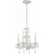Paris Market 4 Light 13.5 inch Antique White Mini Chandelier Ceiling Light in Clear Swarovski Strass