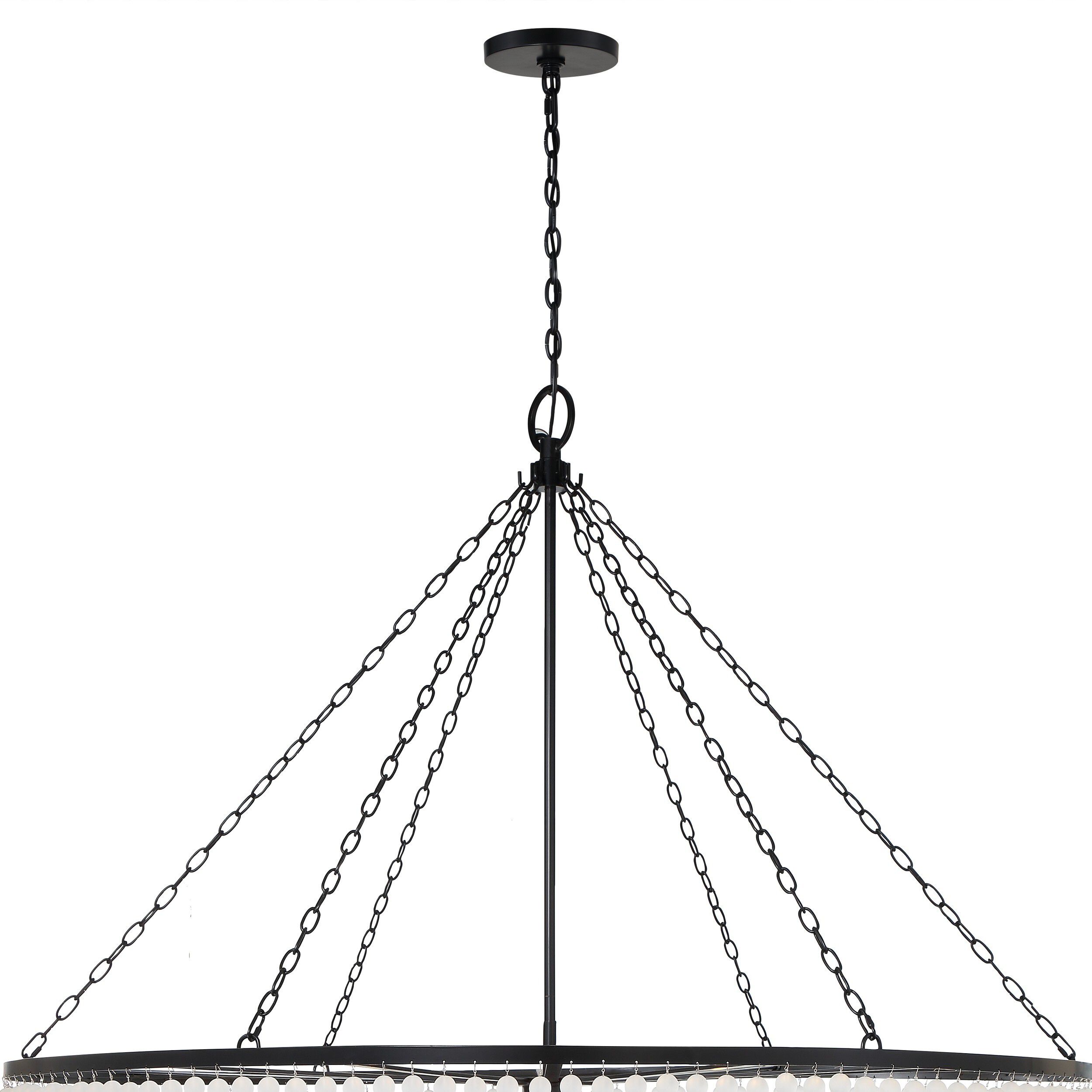 Rylee 24 Light 60 inch Matte Black Chandelier Ceiling Light
