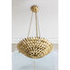 Broche 6 Light 24.5 inch Antique Gold Chandelier Ceiling Light