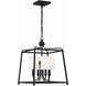 Sylvan 4 Light 16 inch Black Forged Mini Chandelier Ceiling Light
