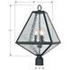 Glacier 3 Light 21 inch Black Charcoal Outdoor Post in Water