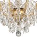 Filmore 5 Light 19 inch Antique Gold Flush Ceiling Light in Clear Swarovski Strass