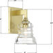 Gregory 1 Light 5.75 inch Aged Brass Bath Wall Sconce Wall Light