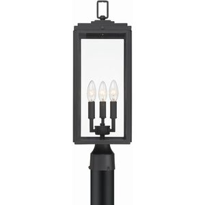 Byron 3 Light 22.25 inch Matte Black Post