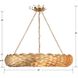 Broche 8 Light 33.5 inch Antique Gold Chandelier Ceiling Light