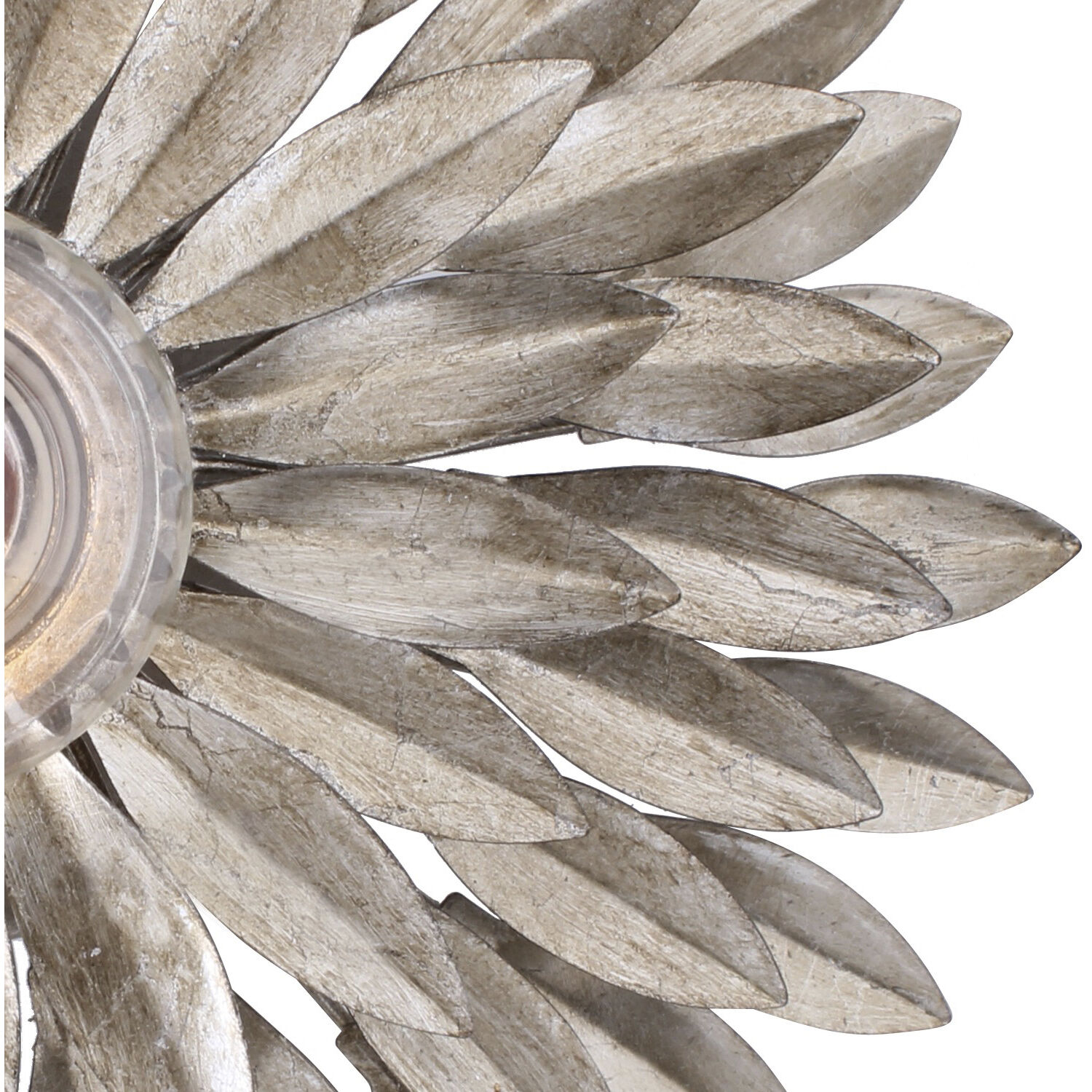 Broche Bath Sconce Wall Light in Antique Silver