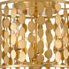 Layla 3 Light 15 inch Antique Gold Flush Ceiling Light