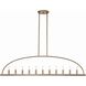 Abbott 11 Light 54 inch Vibrant Gold Chandelier Ceiling Light