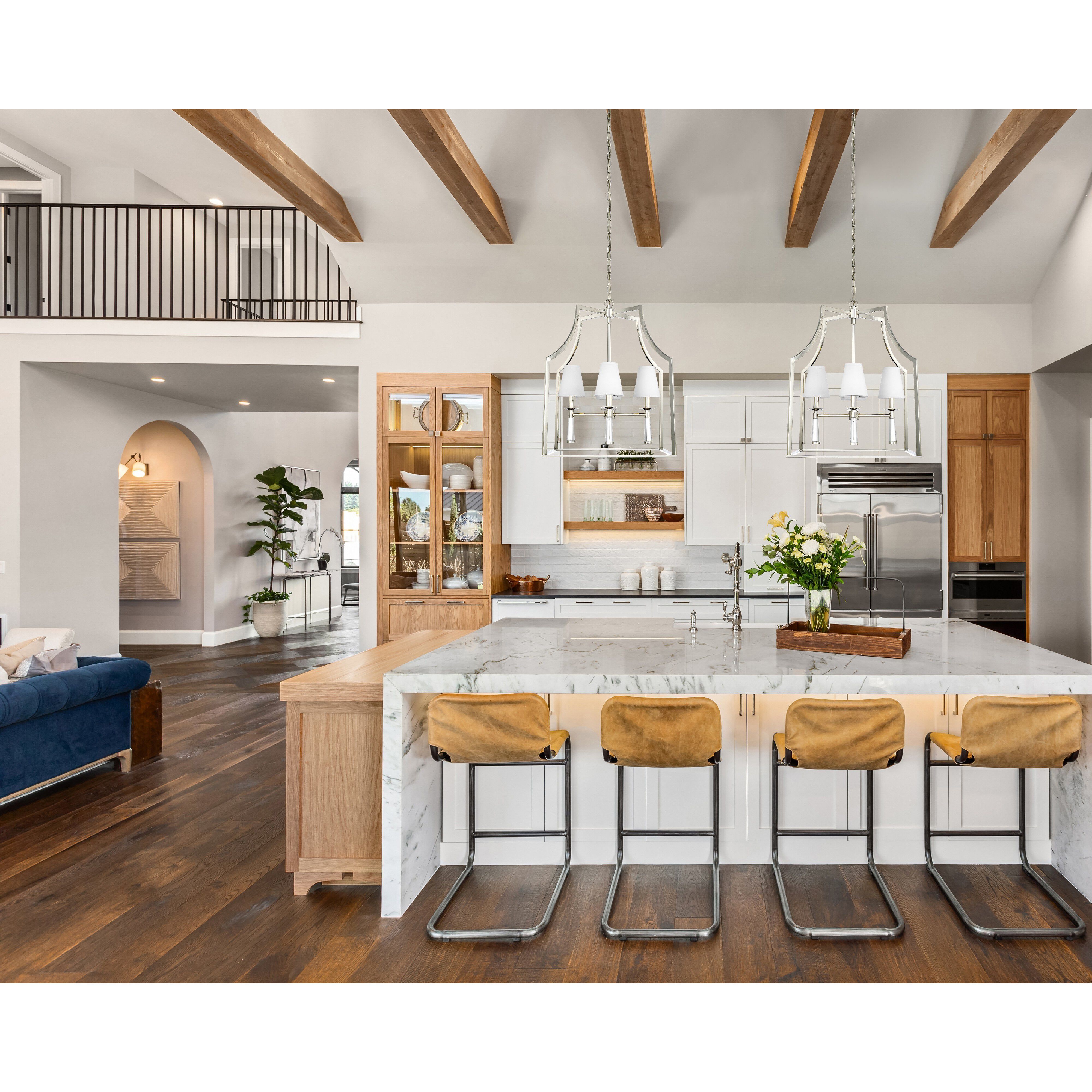 Baxter 4 Light 22 inch Polished Nickel Chandelier Ceiling Light