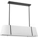 Fulton 4 Light 41.75 inch Black Linear Chandelier Ceiling Light