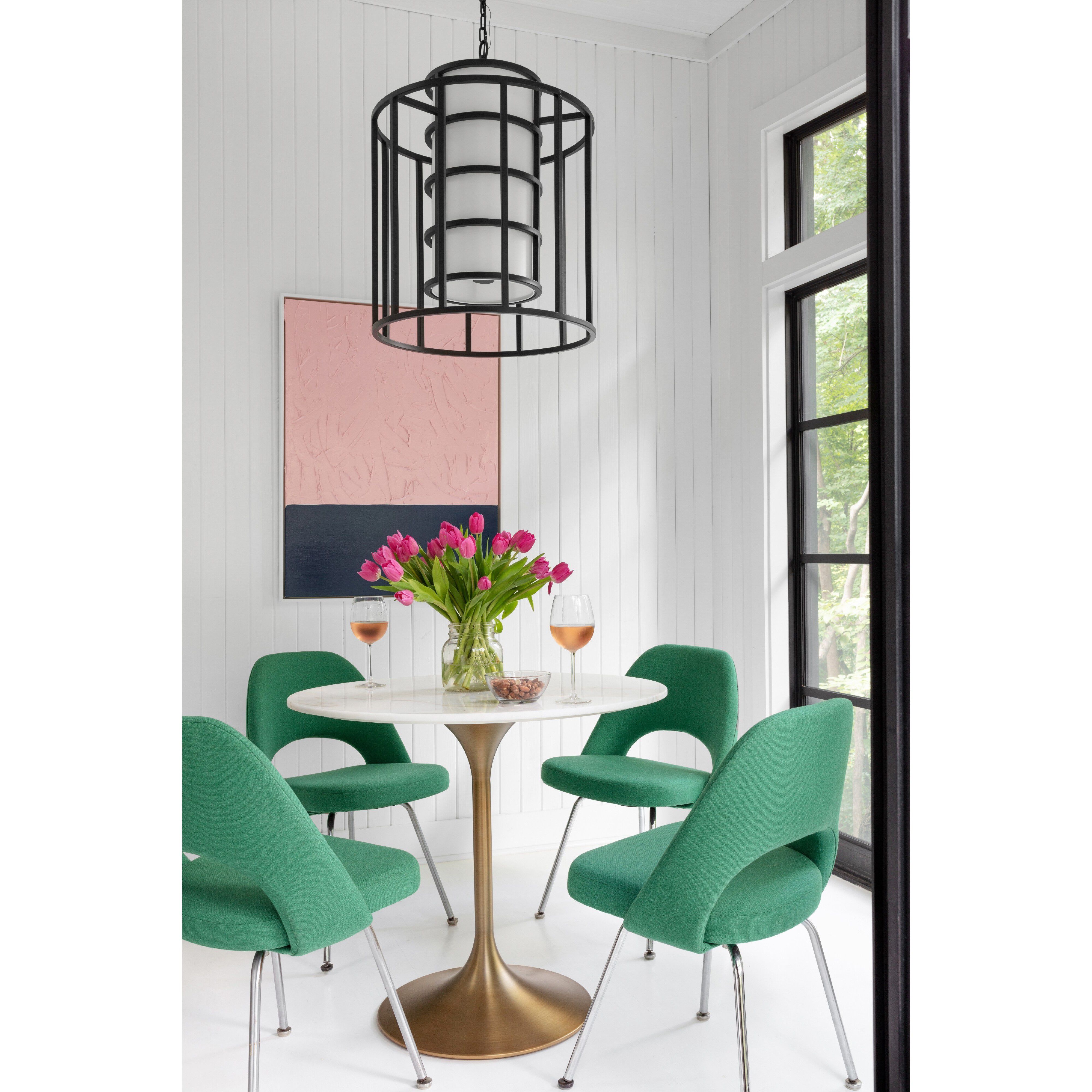 Hulton 6 Light 21 inch Matte Black Chandelier Ceiling Light