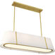 Fulton 4 Light 41.75 inch Antique Gold Linear Chandelier Ceiling Light