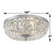 Westbury 3 Light 16 inch Polished Chrome Flush Ceiling Light in Clear Hand Cut
