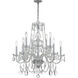Traditional Crystal 10 Light 26 inch Polished Chrome Chandelier Ceiling Light in Clear Hand Cut