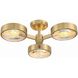 Orson 3 Light 22.5 inch Modern Gold Semi Flush Ceiling Light