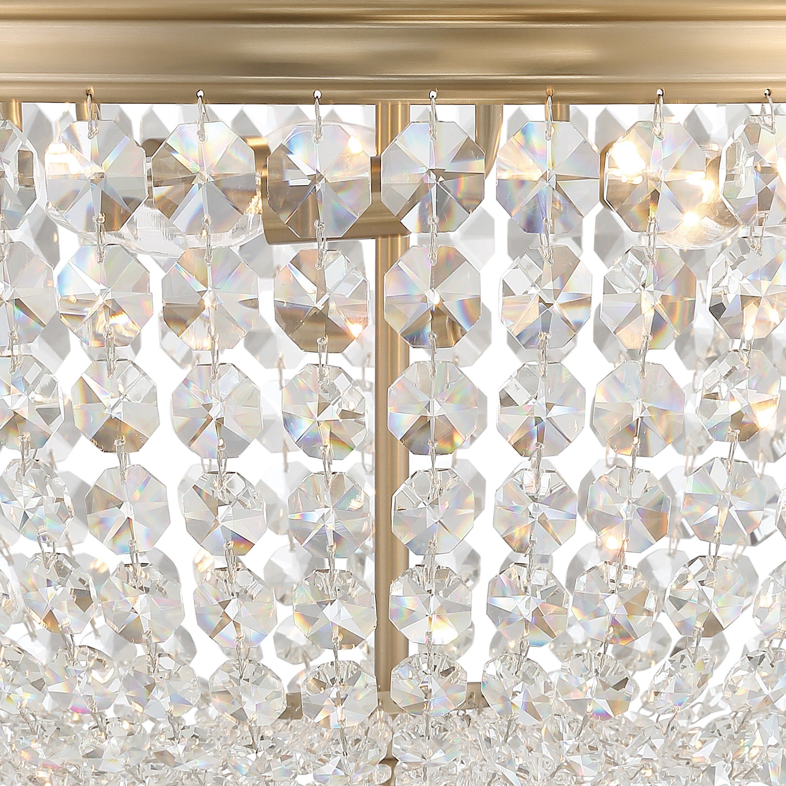 Nola 5 Light 20 inch Vibrant Gold Flush Ceiling Light