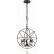 Solaris 5 Light 17 inch English Bronze Mini Chandelier Ceiling Light