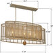 Jayna 5 Light 41.75 inch Burnished Silver Linear Ceiling Light