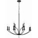 Mila 12 Light 32 inch Black Chandelier Ceiling Light