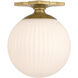 Orly 1 Light 10 inch Aged Brass Semi Flush Ceiling Light