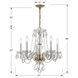 Traditional Crystal 5 Light 21 inch Polished Brass Chandelier Ceiling Light in Clear Spectra