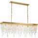 Winham 6 Light 49 inch Antique Gold Linear Chandelier Ceiling Light