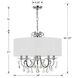 Othello 5 Light 24 inch Polished Chrome Chandelier Ceiling Light in Clear Swarovski Strass