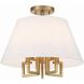 Westwood 5 Light 16 inch Vibrant Gold Semi Flush Ceiling Light