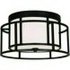 Hulton 2 Light 15 inch Matte Black Flush Ceiling Light