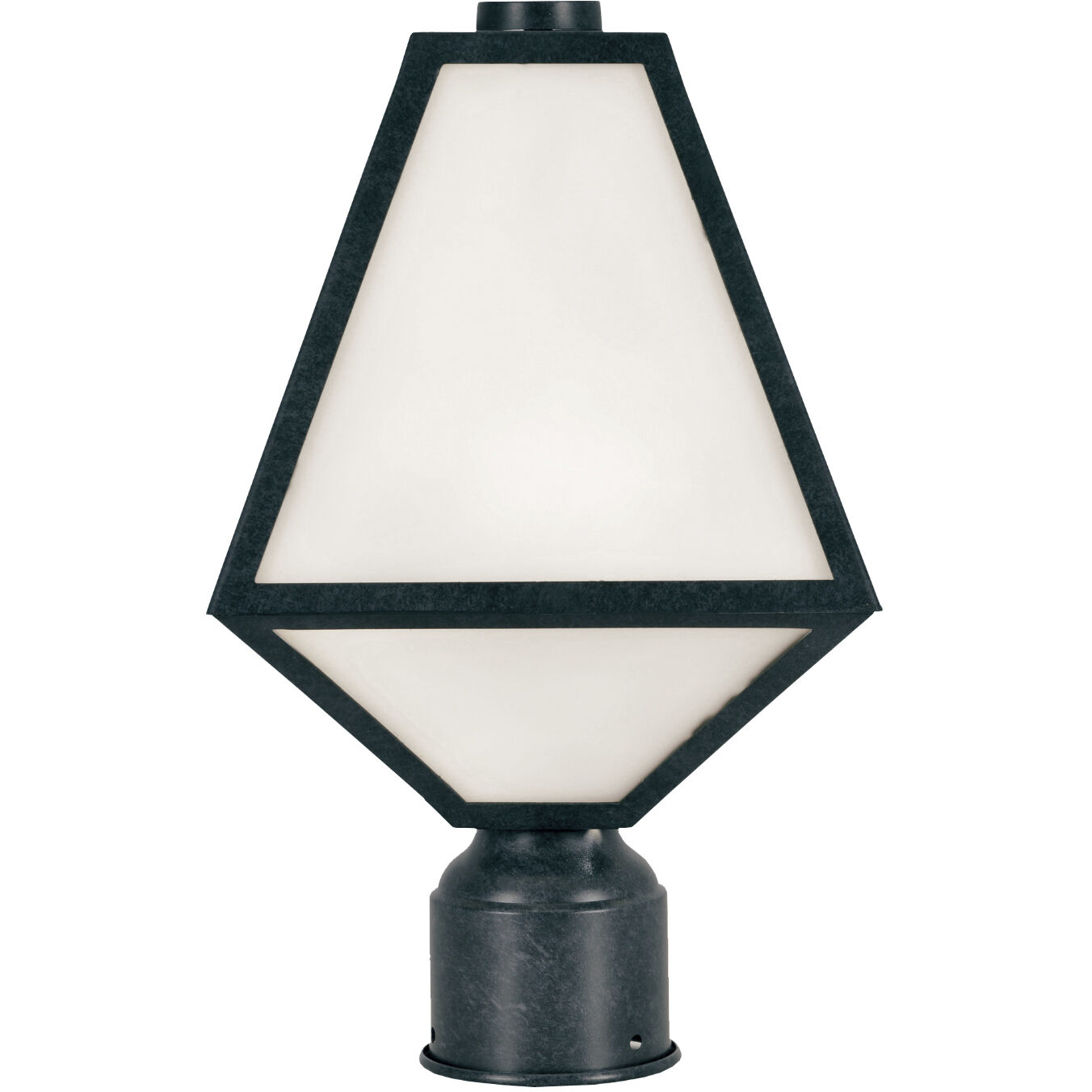 Glacier 1 Light 14 inch Black Charcoal Outdoor Post in White