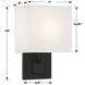 Brent Bath Sconce Wall Light in Black Forged
