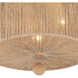 Jessa 3 Light 16 inch Burnished Silver Flush Ceiling Light