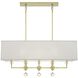 Paxton 8 Light 38 inch Aged Brass Linear Chandelier Ceiling Light