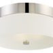 Grayson 3 Light 16 inch Polished Nickel Flush Ceiling Light