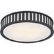 Kendal 4 Light 22.5 inch Black Forged Flush Ceiling Light