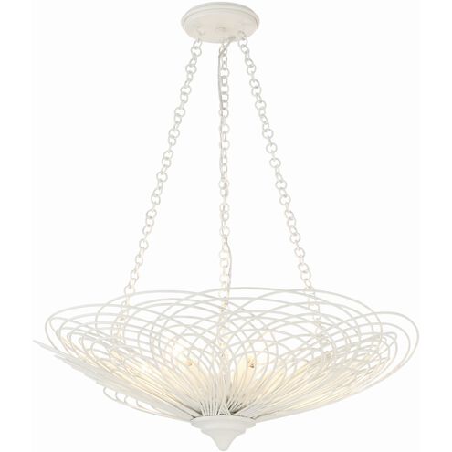 Doral 6 Light 24 inch Matte White Chandelier Ceiling Light