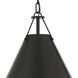Xavier 1 Light 12 inch Matte Black Mini Pendant Ceiling Light