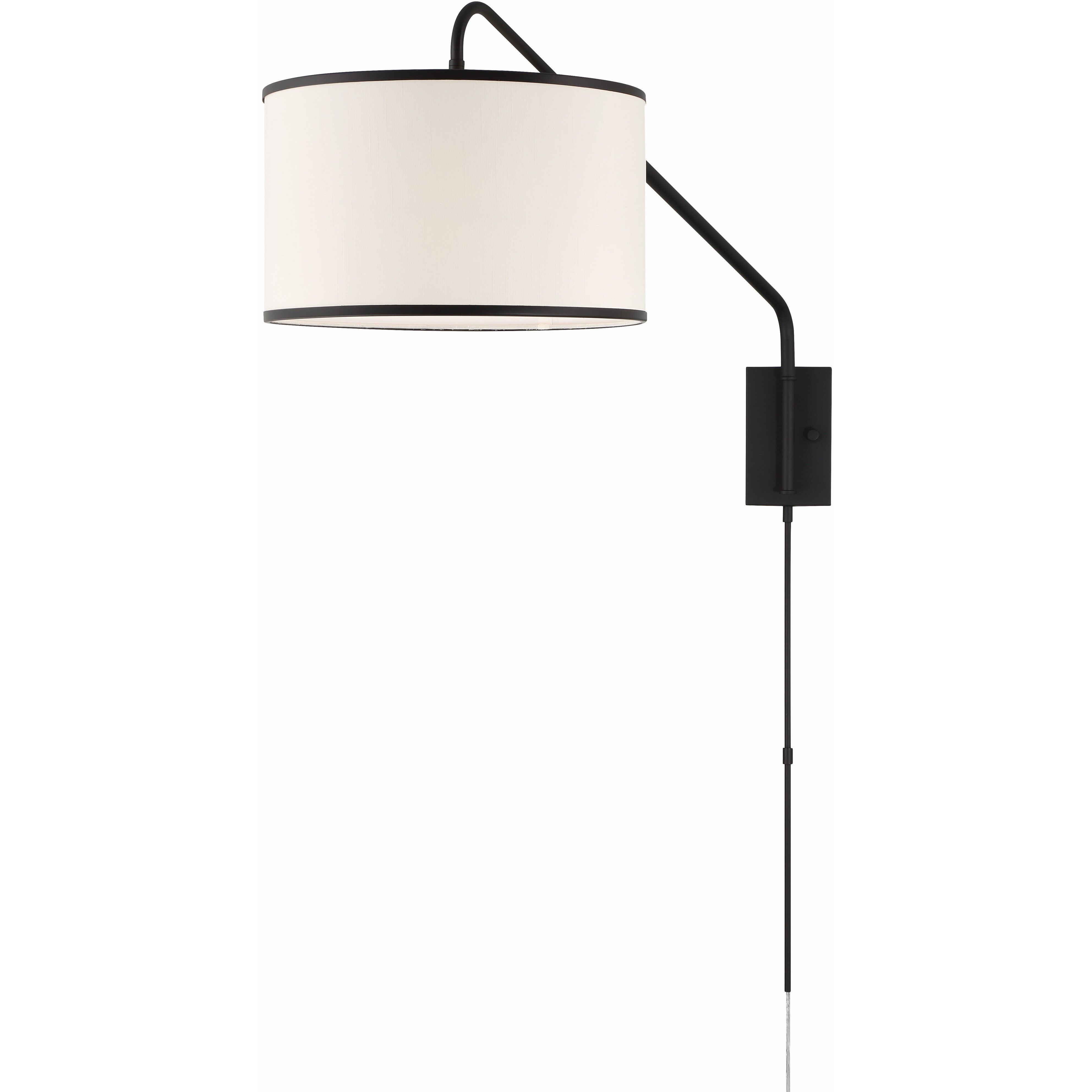 Mallory 50.5 inch 60.00 watt Matte Black Task Sconce Wall Light