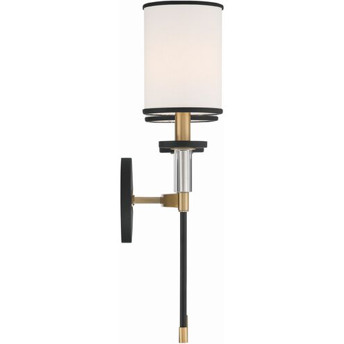 Hatfield 2 Light 12 inch Black Forged and Vibrant Gold Sconce Wall Light in Black Forged with Vibrant Gold