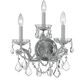 Maria Theresa Sconce Wall Light in Clear Hand Cut, Polished Chrome