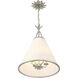 Broche 4 Light 18 inch Antique Silver Pendant Ceiling Light