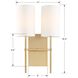 Veronica 2 Light 11 inch Aged Brass Sconce Wall Light
