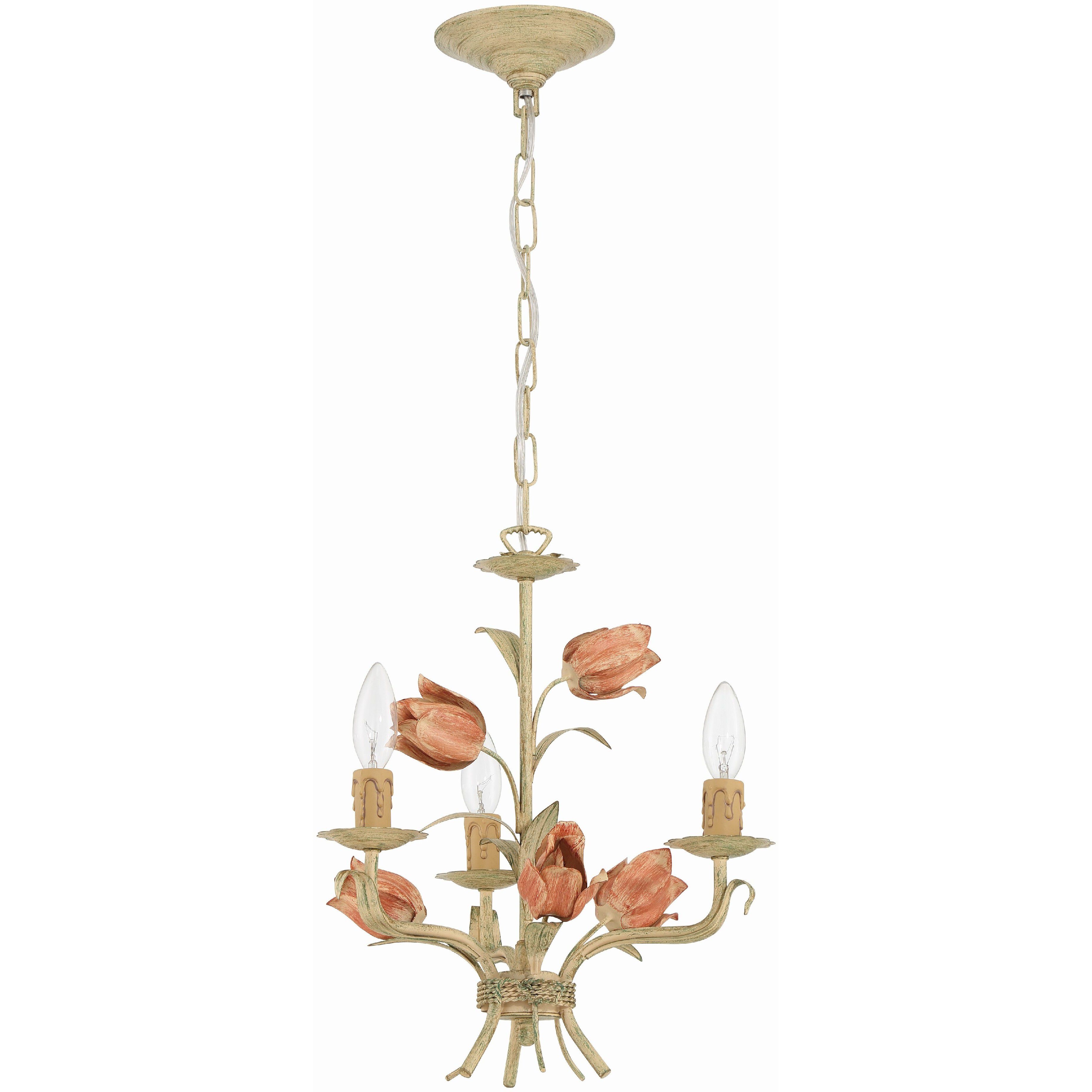 Southport 3 Light 14 inch Sage Rose Mini Chandelier Ceiling Light