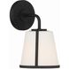 Fulton Bath Sconce Wall Light in Black, White