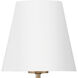 Xavier 2 Light 42 inch Vibrant Gold Linear Chandelier Ceiling Light in Vibrant Gold and White