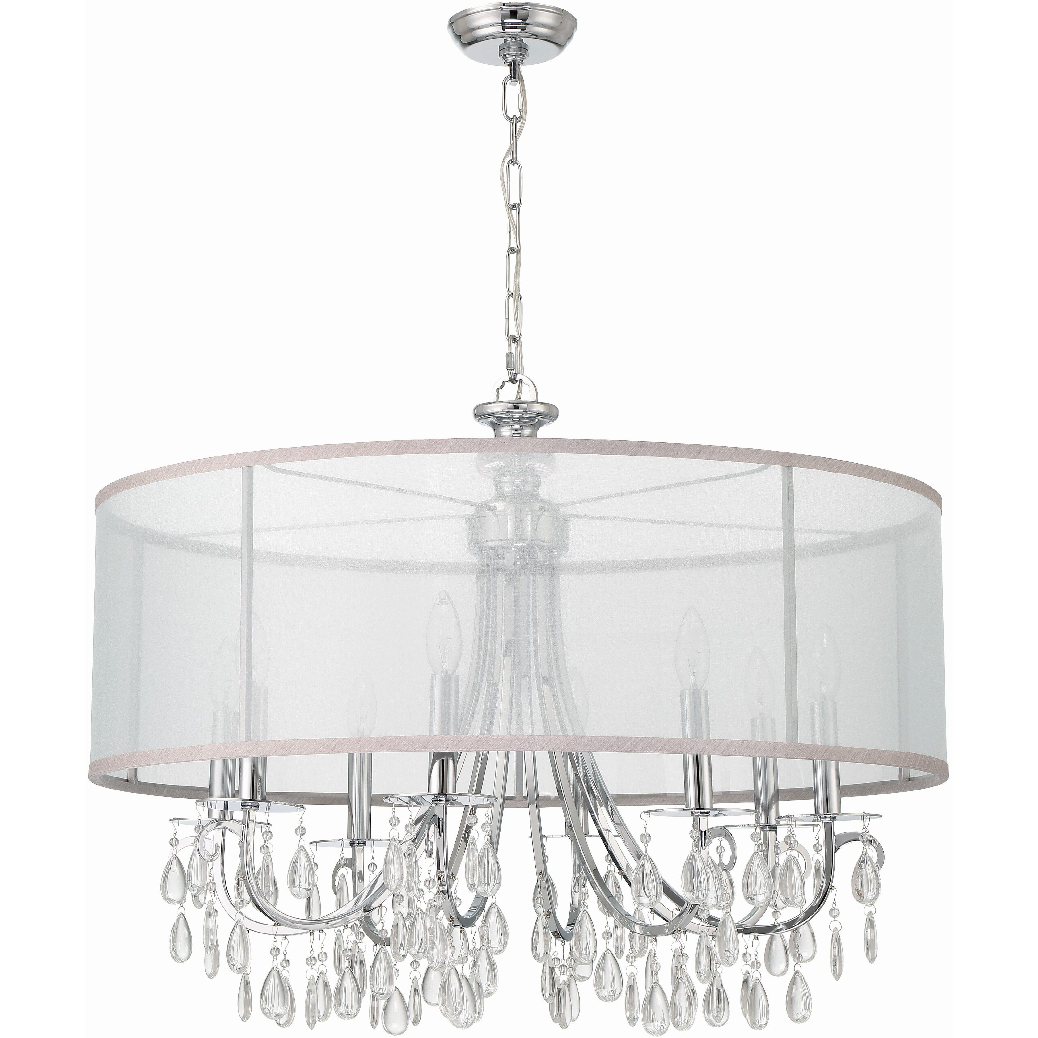 Hampton 8 Light 32 inch Polished Chrome Chandelier Ceiling Light