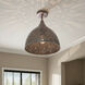 Jasmine 1 Light 14 inch Forged Bronze Semi Flush Ceiling Light